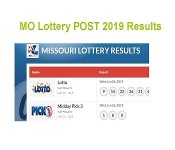 missouri lotto results|missouri lottery check my numbers.